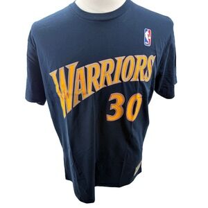 Mitchell & Ness Golden State Warriors Stephen Curry 30 Stitched Tee Shirt L NEW